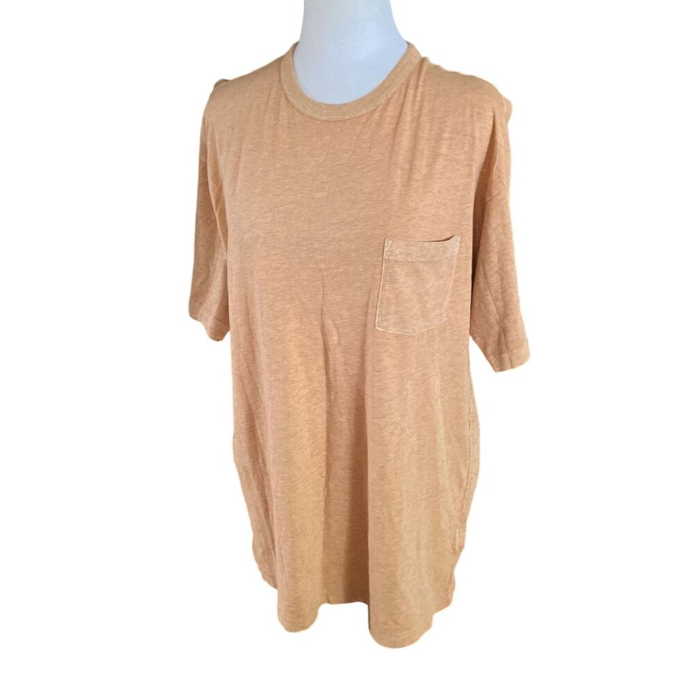 Old Navy Garment-Dyed Pocket T-Shirt M Made In Vietnam - Copper Tan NWT